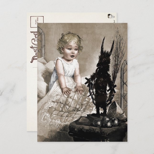 Vintage Krampusspielzeugpostkarte Postkarte (Vorne/Hinten)