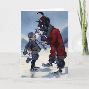 Vintage Krampusweihnachtskarte Feiertagskarte