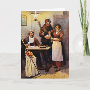Vintage Krampusweihnachtskarte Feiertagskarte
