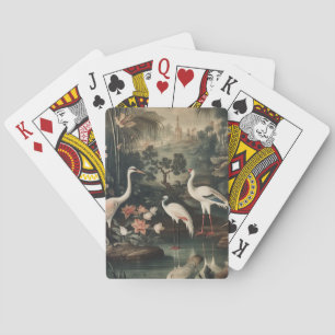Vintage Krane und Paläste in den Tropen Spielkarten