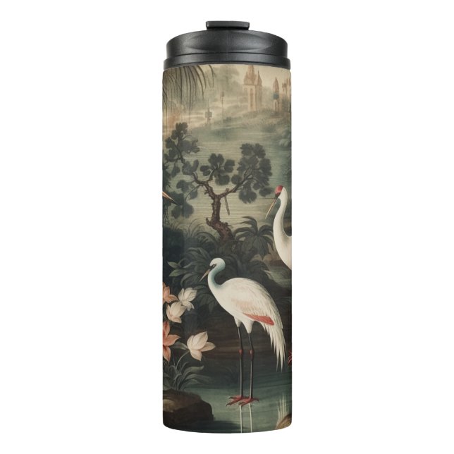 Vintage Krane und Paläste in den Tropen Thermosbecher (Vorderseite)