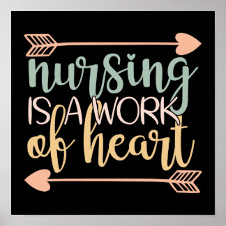 Vintage Krankenpflege ist ein Werk des Herzens Poster