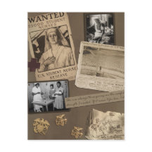 Vintage Krankenpflege - Krankenpflegebuch Postkart