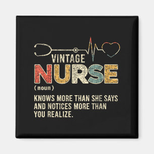 Vintage-Krankenschwester-Definition Medizinischer Magnet