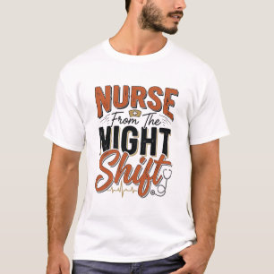 Vintage-Krankenschwester-Nachtschicht-Shirt-Design T-Shirt
