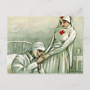 Vintage Krankenschwester Postkarte