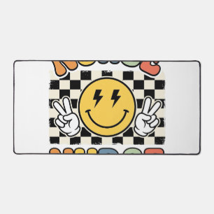 Vintage-Krankenschwester Smiley Karo Hemd Design_1 Schreibtischunterlage
