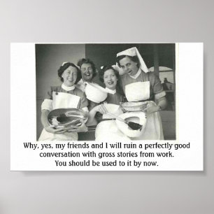 Vintage Krankenschwestern - gemeinsame Bruttoraume Poster