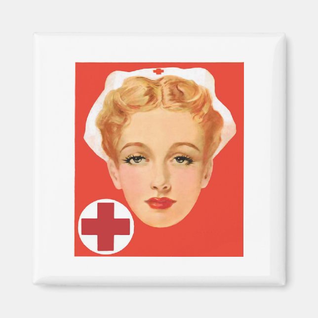 Vintage Krankenversicherung Magnet (Vorne)