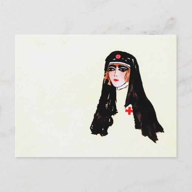 Vintage Krankenversicherung Postkarte (Vorderseite)