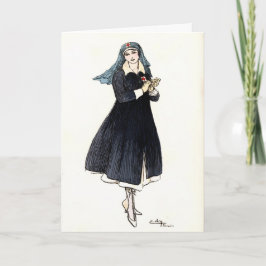 Vintage Krankenversicherungskarte Feiertagskarte