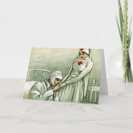 Vintage Krankenversicherungskarte Feiertagskarte