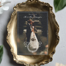 Vintage Kranz Monogram Elegantes Hochzeitsfoto