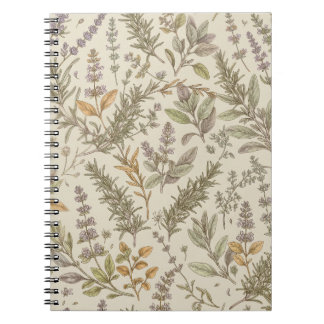 Vintage-Kräutergarten Botanisches Notizbuch Notizblock