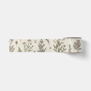 Vintage-Kräutergarten & Wildblumen-Notizbuch Satinband