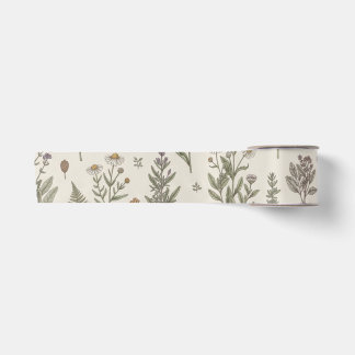 Vintage-Kräutergarten & Wildblumen-Notizbuch Satinband