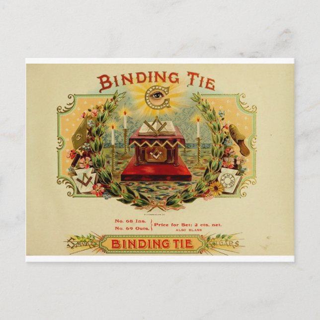 Vintage KRAWATTE    der Kennzeichnung für die Kenn Postkarte (Vorderseite)