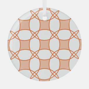 Vintage Kreise Art: Nahtloses geometrisches Muster Ornament Aus Glas