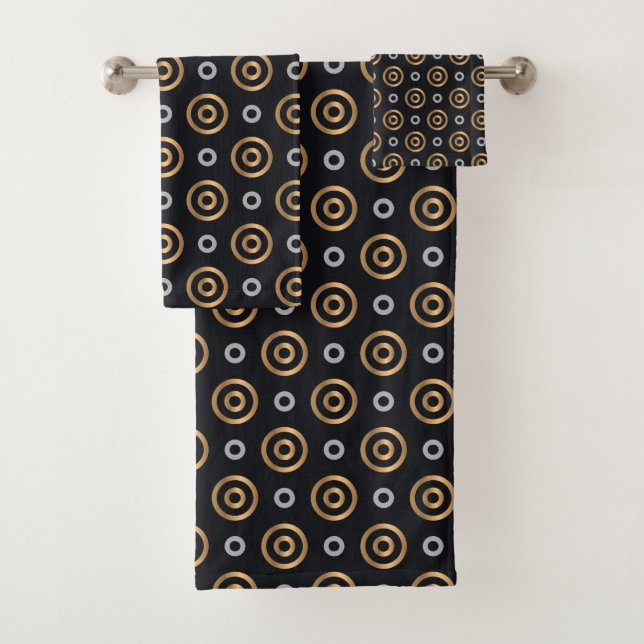 Vintage Kreise Badehandtuch Set (Insitu)