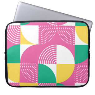 Vintage Kreise: Grafische Harmonie. Laptopschutzhülle