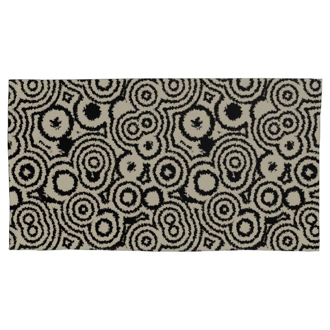 Vintage Kreise Kissenbezug (Vorderseite-Links)