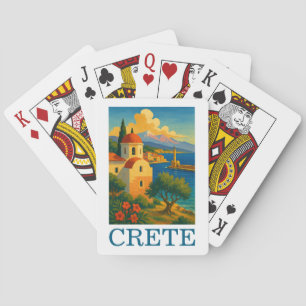 Vintage Kreta Griechenland Insel Kunst Reise Spielkarten