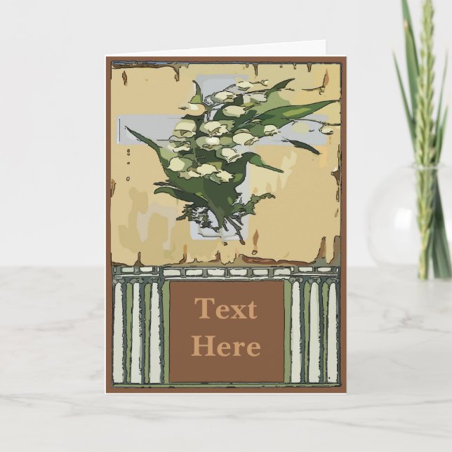 Vintage-Kreuz-Editiertext Feiertagskarte (Vorderseite)