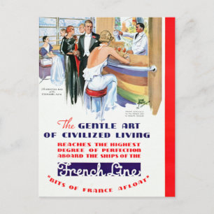 Vintage Kreuzfahrt Postkarte