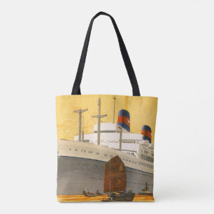 Vintage-Kreuzfahrtschiff in den Orient mit Dschunk
