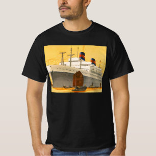Vintage-Kreuzfahrtschiff in den Orient mit Dschunk T-Shirt