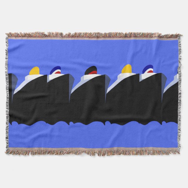 Vintage Kreuzfahrtschiffe Art Deco Poster Decke (Vorderseite)