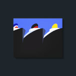 Vintage Kreuzfahrtschiffe Art Deco Poster Leinwanddruck<br><div class="desc">Mit dieser atemberaubenden Vintagen Reproduktion eines Kreuzfahrtschiffes an Bord für eine Reise in die Vergangenheit! Dieses ikonische Retro-Reiseplakat ist ein Werk des WPA-Programms des Bundesstaatlichen Kunstprojekts, das 1937 vom Künstler Jack Rivolta entworfen wurde. Das Grafikdesign zeichnet sich durch eine Reihe von Vintagen Ozeanverkleidungen im Hafen vor tiefblauem Hintergrund aus. Ursprünglich...</div>