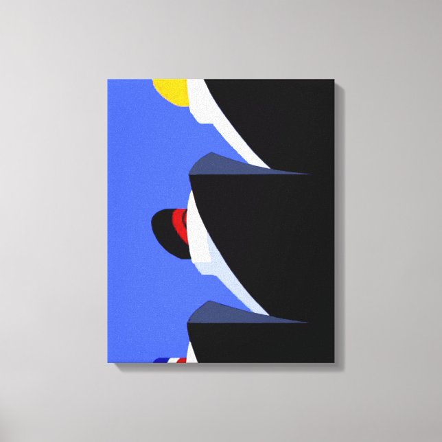 Vintage Kreuzfahrtschiffe Art Deco Poster Leinwanddruck (Vorderseite)