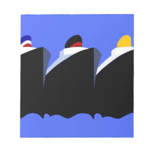 Vintage Kreuzfahrtschiffe Art Deco Poster Notizblock