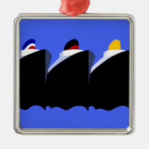 Vintage Kreuzfahrtschiffe Art Deco Poster Ornament Aus Metall