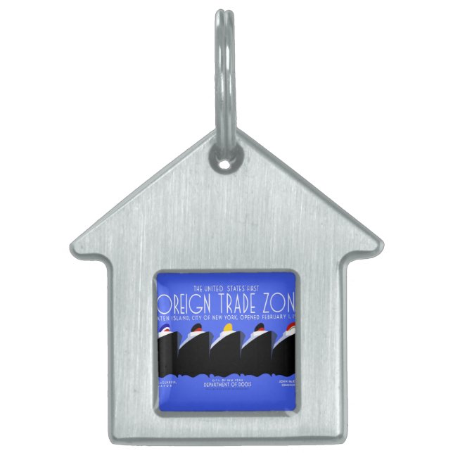 Vintage Kreuzfahrtschiffe Art Deco Poster Tiermarke (Vorderseite)