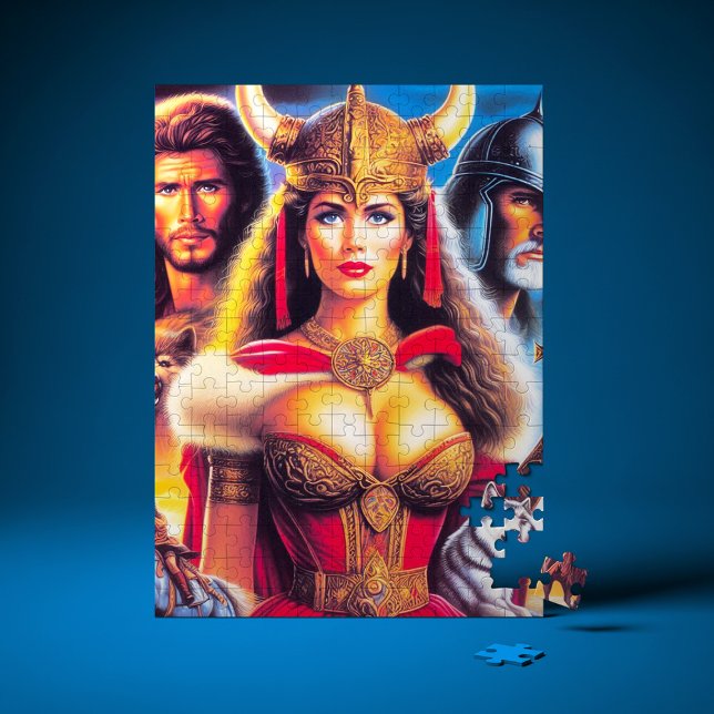 Vintage Kriegerin der Wikinger Puzzle (Von Creator hochgeladen)