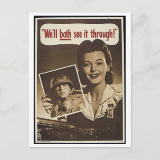 Vintage Kriegswerbung Postkarte