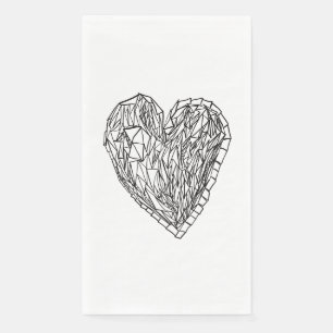 Vintage Kristallkunde Liebe Herzerkrankung Napkins Serviette