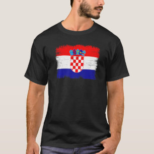 Vintage-Kroatienflagge kroatischer Unabhängigkeits T-Shirt