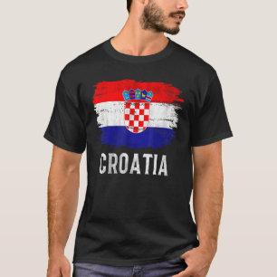 Vintage kroatische Flagge für Kroatien T-Shirt