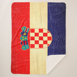 Vintage kroatische Flagge Sherpadecke
