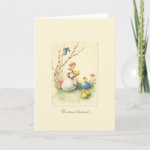 Vintage kroatische Sretan Uskrs Ostergrußkarte Feiertagskarte