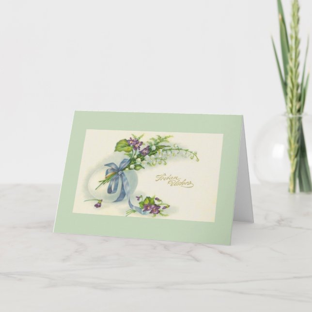 Vintage kroatische Sretan Uskrs Ostergrußkarte Feiertagskarte (Vorderseite)