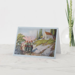 Vintage kroatische Sretan Uskrs Ostergrußkarte Feiertagskarte