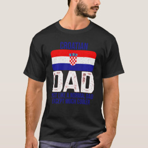 Vintage kroatischer Vater Kroatien-Flagge Design f T-Shirt