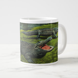 Vintage Krokodile, Meereslebewesen Reptilien Jumbo-Tasse