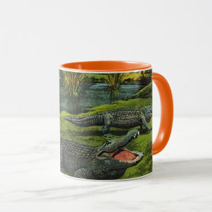 Vintage Krokodile, Meereslebewesen Reptilien Tasse