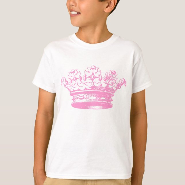 Vintage Krone - Rosa T-Shirt (Vorderseite)