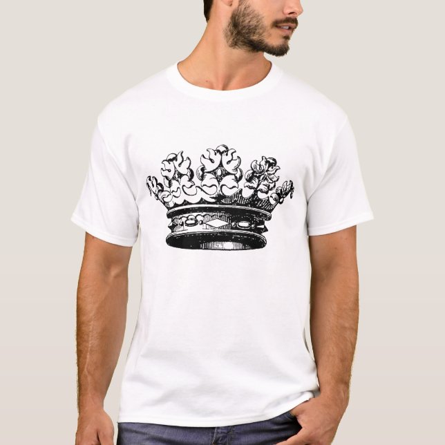 Vintage Krone - Schwarz T-Shirt (Vorderseite)